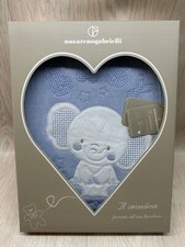 Copertina Culla Neonato Smacchinata Coperta In Filo Di Cotone Con Ricamo