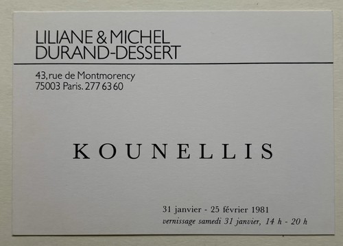 Jannis kounellis carton d - ,