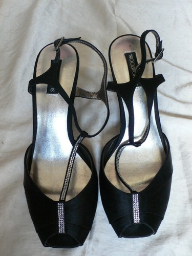 Uk5 scarpe vintage nere raso - vintage,