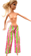 B757 - BARBIE SUN SENSATION 1991 pantaloni righe verde e rosa
