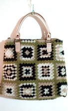 Borsa GRANNY donna lana I NASTRI DI MIRTA verde idea regalo mamma  handmade 