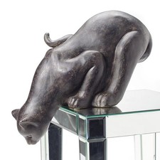 Cat Peering Over Edge Statue