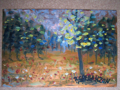 Quadro dipinto olio cartolina - dipinto,