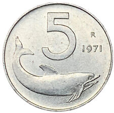 5 LIRE 1971 - DELFINO E TIMONE