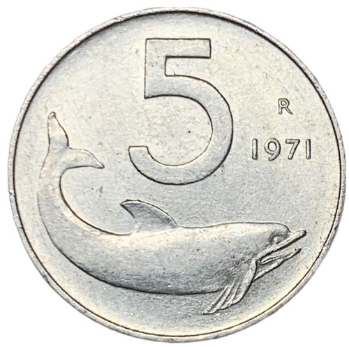 Lire 1971 delfino e - delfino, timone
