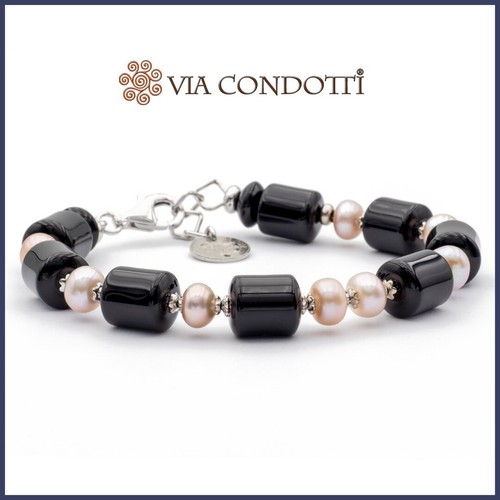 Bracciale onice perle con - bracciale, e