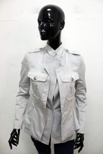 Dondup Donna Giubbotto Taglia 42 Giacca Leggera Grigio Giubbino Jacket Coat