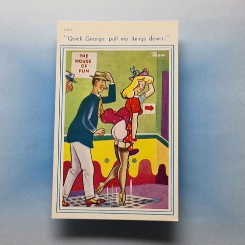 Comic postcard upskirt - comic,
