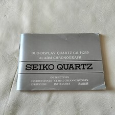 SEIKO H249 ANA-DIGI CHRONOGRAPH VINTAGE WATCH INSTRUCTIONS BOOKLET LIBRETTO 