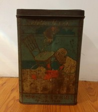 Scatola di latta ANTICA: EDMONDO DE COSTER, TORINO, CARAMELLE, BAMBINI SEDIA