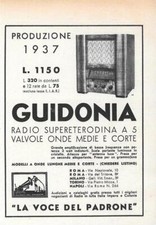 La voce del padrone. Guidonia radio supereterodina a 5 valvole. Advertising 193
