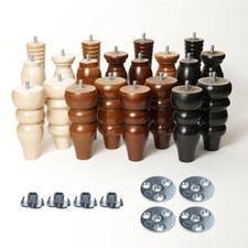 4x mobili in legno panino gambe piedi per sgabelli divano letto faggio M8 M10 piani