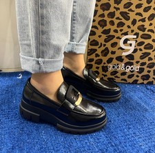 Mocassino donna gold&gold nero