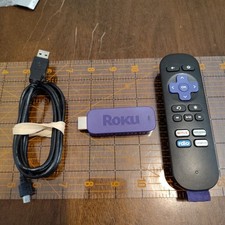 Roku Streaming Stick 3500X HDMI Viola Con Cavo Alimentazione USB Testato Funzionante
