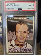 1967 TOPPS #166 EDDIE MATHEWS
