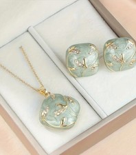 Set collane e orecchini foglia