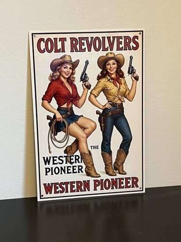Colt revolver con pinup - revolver,