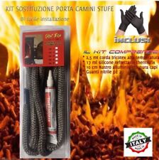 Guarnizione termica porta per stufe a pellet e legna + silicone thermofix  10 mm