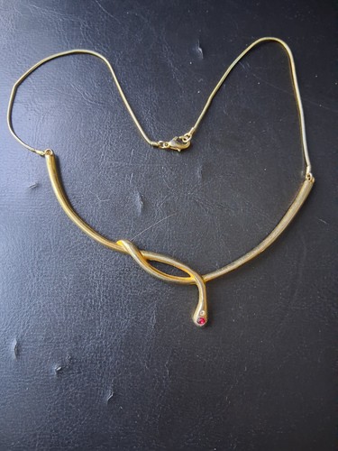 Collier rigide vintage doré
