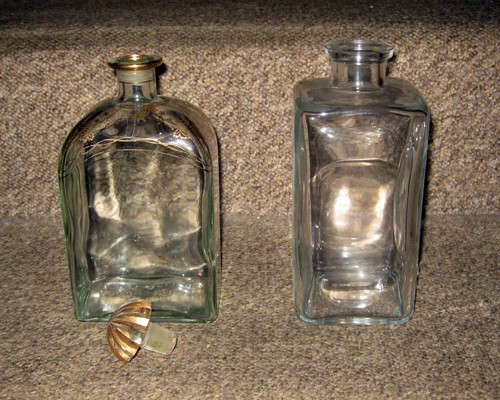 Bottiglie ornamentali coppia - ,