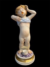 Scultura in Porcellana Bisquit Capodimonte – “Il Risveglio” – Firmata – H 26 cm