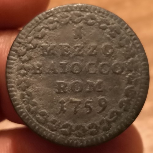Moneta mezzo baiocco 1759 - mezzo,