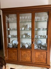 Mobile vetrina in legno noce 3 ante - Ditta Morelli - Larghezza 1.70 