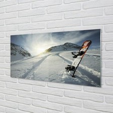 Quadro Tulup Stampa Acrilica 140x70 Wall Art nelle montagne di neve