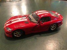BURAGO SCALA 1/24 DODGE VIPER GTS COUPE ROSSA CERCHI ORO MADE IN ITALY VINTAGE