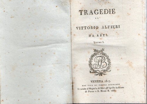 Tragedie vittorio alfieri - di,