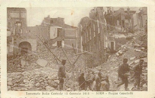 Dm499 cartolina sora terremoto - dm499,