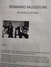  PNF AUTOGRAFO ROMANO MUSSOLINI FIGLIO DEL DUCE MUSICISTA E PITTORE