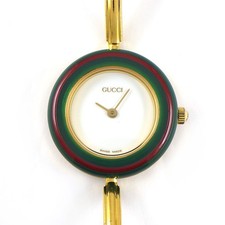 GUCCI Bracciale Orologio Cambio Lunetta 11/12.2 12 Lunette Metallo Placcato Oro Quarzo
