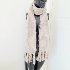 LIU JO Sciarpa lana melange bianco panna 175x30 + 2 frange 15