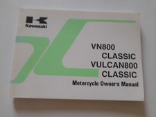 Kawasaki Libretto Uso E Manutenzione Istruzioni Inglese VN800/Vulcan800 Classic