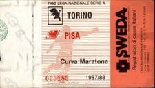 biglietto Ticket Stadio Torino Pisa 1987/88