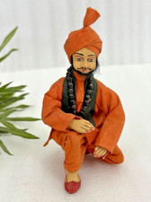 Antico Panno Sikh Uomo Bambola