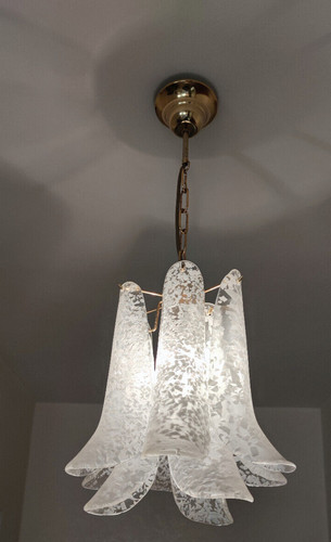 Lampadario con foglie - di, vetro