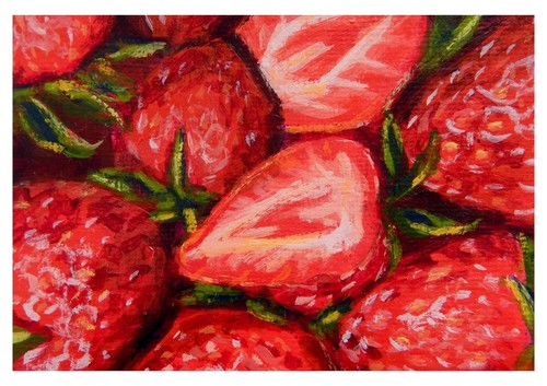 Stampa artistica fragola - , a5