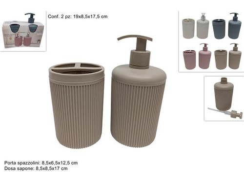 Set pezzi accessori bagno - pezzi,