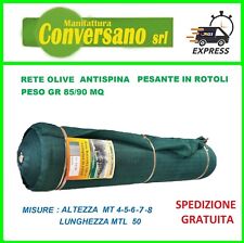 RETE RACCOLTA OLIVE ANTISPINA PESANTE 85/90 gr/mq rotoli mt 4-5-6-7-8x mtl 50