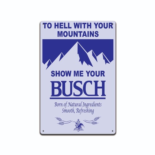 Insegna latta metallo - latta, busch