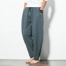 Pantaloni Harem In Lino E