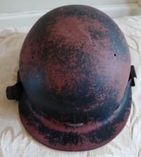 Vecchio Casco Elmetto da Minatore Vintage, Bellissimo, Vedere Foto!!!