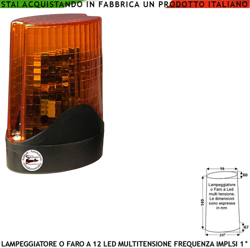 Lampeggiatore led centrale - lampeggiatore, 12