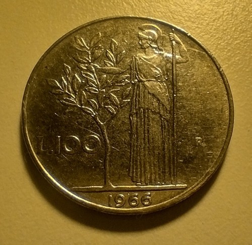 Moneta 100 lire 1966 - 100,
