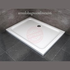 PIATTO DOCCIA ABS H 5CM FLAT BOX CABINA DOCCIA RETTANGOLARE 80X100 CON PILETTA