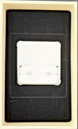 Orecchini perno moissanite - a,