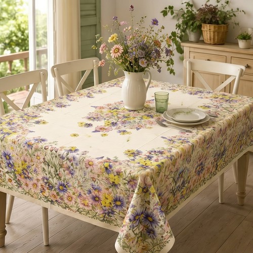 Rectangular cotton tablecloth - rectangular,