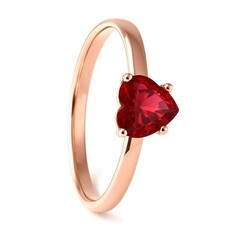9k Rose Gold Ring - Ruby